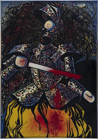 NON IDENTIFICATO AUTORE Gloriosus. 1970. Acrilici su tela . Cm 70,00 x...