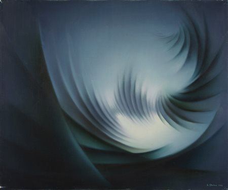 NON IDENTIFICATO AUTORE Senza titolo. Olio su tela . Cm 60,00 x 50,00. Firma...