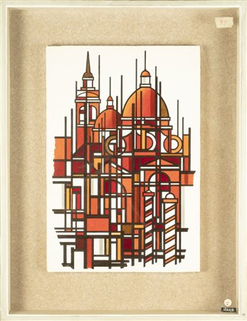 NON IDENTIFICATO AUTORE Senza titolo. 1968. Acrilico e tempera su tela. Cm...