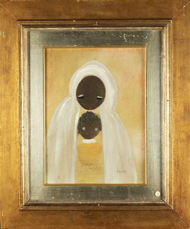 NON IDENTIFICATO AUTORE Senza titolo. Olio su tavoletta. Cm 30,00 x 40,00....