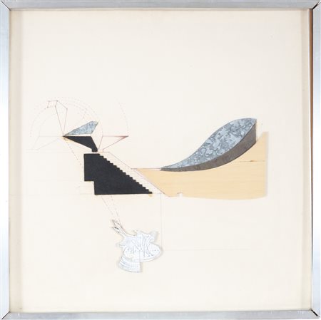 CARUSO UGO (1926 - 2011) Studio di sistema. 1971. Tecnica mista su tela su...