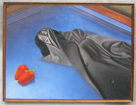 BAFICO ENRICO (n. 1943) La visita. 1997. Olio su tela . Cm 80,00 x 60,00....