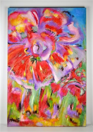 GRAZIELLA MARIO (n. 1950) Dispiegate filigrane. Olio e pigmento su tela. Cm...