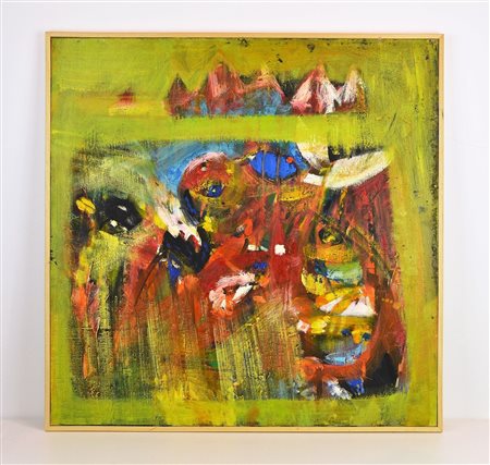 TIRLA GHEORGHE (n. 1965) Senza titolo. Olio su tela . Cm 69,50 x 69,50. TIRLA...