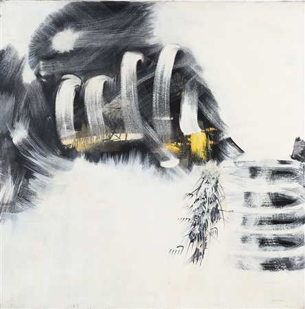 SAPIENZA ANTONIO (n. 1936) Senza titolo. Olio su tela . Cm 100,00 x 100,00....