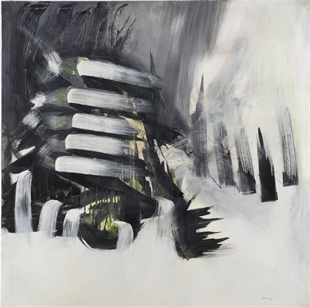 SAPIENZA ANTONIO (n. 1936) Senza titolo. Olio su tela . Cm 100,00 x 100,00....