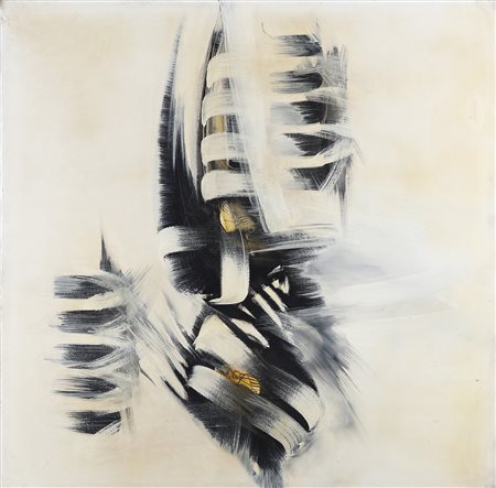 SAPIENZA ANTONIO (n. 1936) Senza titolo. Olio su tela . Cm 100,00 x 100,00....