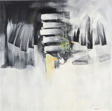 SAPIENZA ANTONIO (n. 1936) Senza titolo. Olio su tela . Cm 100,00 x 100,00....