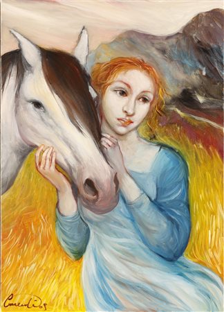 CORRENTI ROBERTA (n. 1945) Senza titolo. 2009. Olio su tela . Cm 50,00 x...