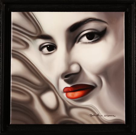 MARRA VALENTINO (n. 1956) Callas. 2014. Olio su tela . Cm 40,00 x 40,00....
