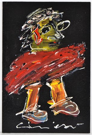 CHIESI GIORGIO (n. 1941) Senza titolo. Smalti su tavola. Cm 30,00 x 20,00....