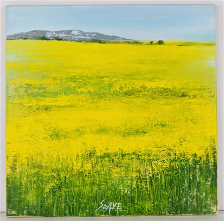 SOAVE MARIO (n. 1955) Senza titolo. Olio su tavola. Cm 30,00 x 30,00. Firma...