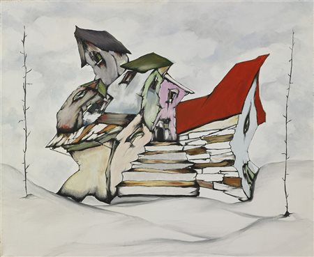 FORCELLA FRANCESCA (XX SEC.) Senza titolo. 2009. Olio su tela . Cm 55,00 x...