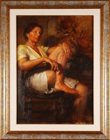 NOSEK RENATO (n. 1946) Triangolazioni. Olio su tela . Cm 54,00 x 76,00. Firma...