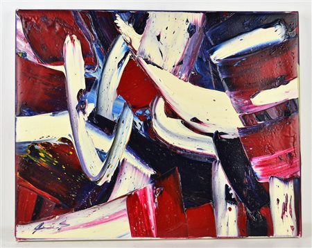 DE LUTTI PIERLUIGI (n. 1959) Senza titolo. Olio su tela . Cm 50,00 x 40,00....