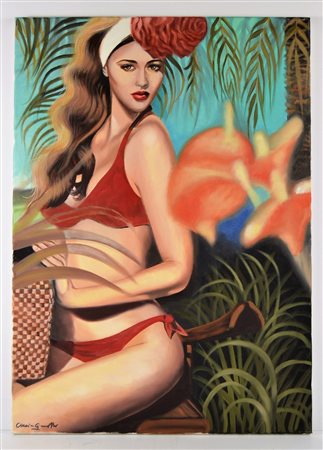 PERI MARIA GIOVANNA (n. 1978) Pop Hawaiian. 2011. Olio su tela . Cm 70,00 x...