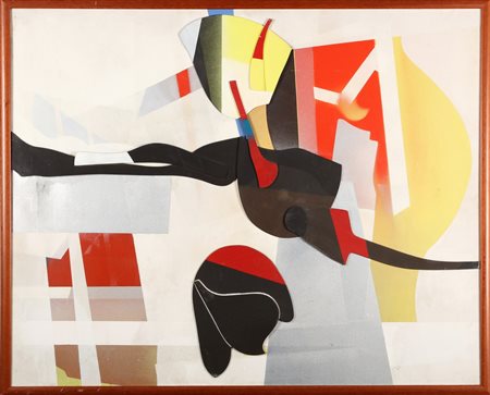 FRANCESCHINI EDOARDO (1928 - 2006) Senza titolo. 1970. Tecnica mista su tela....