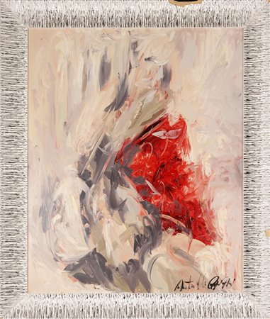 CAPOZZI ANTONELLO (n. 1972) Senza titolo. Olio su tela . Cm 80,00 x 100,00....