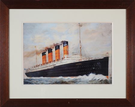 ANONIMO Lusitania. Stampa. Cm 40,00 x 28,00. . Cornice presente ANONIMO...