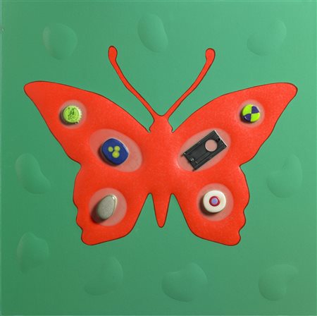 NUCARA RENZO (n. 1955) Butterfly effect. . 2012. Resina, oggetti, pigmenti.....