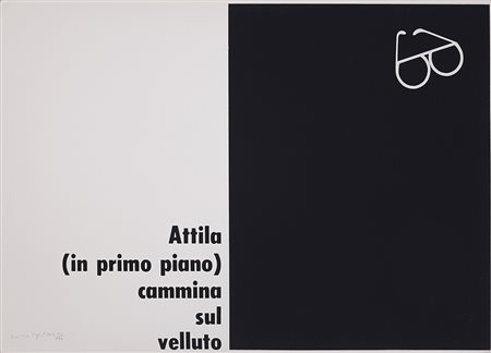 Emilio Isgrò 1937 Poesie visive e cancellature, 1964-1965-1966 Serigrafia su...