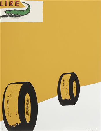 Enzo Cucchi 1949 Lire, 2001 Litografia H80.5 x L62.5 cm (31.69 x 24.61 in. )...