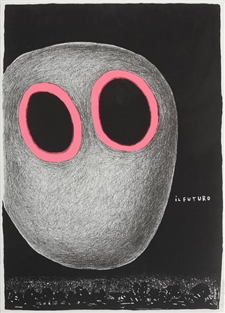 Ettore Sottsass 1917 - 2007 Il futuro, 2001 Serigrafia H70 x L50 cm (27.56 x...