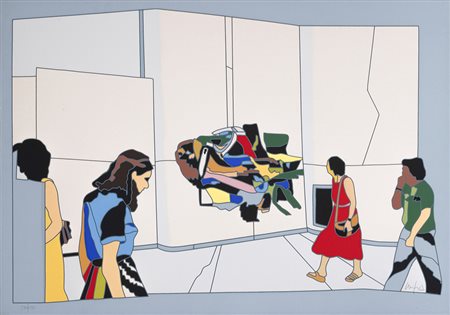 Ugo Nespolo 1941 Senza titolo Serigrafia H50 x L70 cm (19.69 x 27.56 in. )...