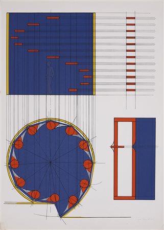 Agostino Bonalumi 1935 - 2013 Senza titolo Litografia H70 x L50 cm (27.56 x...