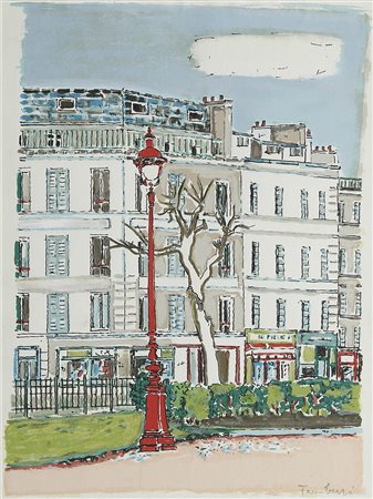 Orfeo Tamburi 1910 - 1994 Parigi Serigrafia su tela H50 x L40 cm (19.69 x...