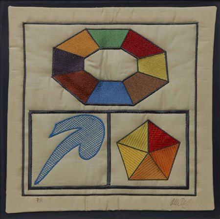 Lucio Del Pezzo 1933 Anello cromatico Tecnica mista H33.5 x L33.5 cm (13.19 x...