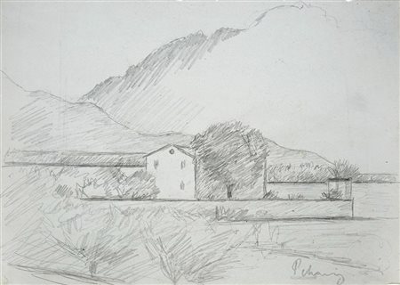 Piero Marussig 1879 - 1937 Senza titolo, (1930) Matita su carta H17.5 x L23...