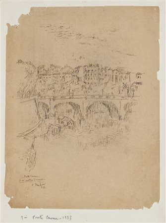 Orfeo Tamburi 1910 - 1994 Ponte Cavour in un mattino d'inverno, 1933...