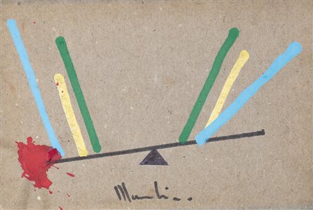 Aldo Mondino 1938 - 2005 " 28 settembre " nel segno della Bilancia Tempera su...