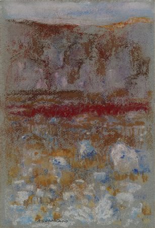 Natale Addamiano 1943 Senza titolo Tempera su carta H25 x L17 cm (9.84 x 6.69...