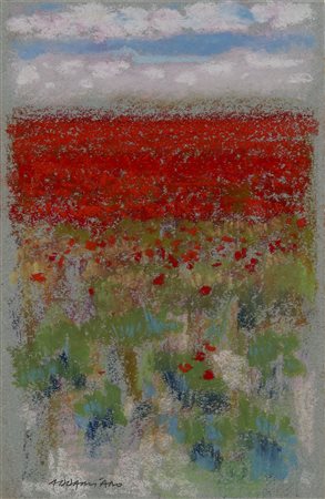 Natale Addamiano 1943 Senza titolo Tempera su carta H24 x L16 cm (9.45 x 6.30...