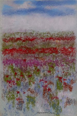 Natale Addamiano 1943 Senza titolo Tempera su carta H25 x L17 cm (9.84 x 6.69...