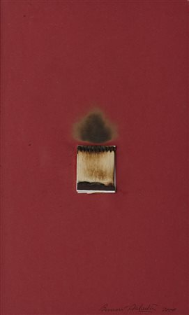 Bernard Aubertin 1934 - 2015 Dessin de feu, 2006 Fiammiferi bruciati su carta...