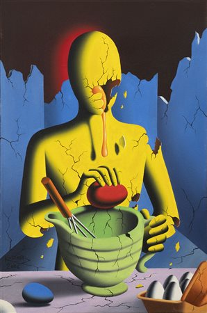 Mark Kostabi 1960 Generous to a fault, 2006 Olio su tela H60 x L40 cm (23.62...