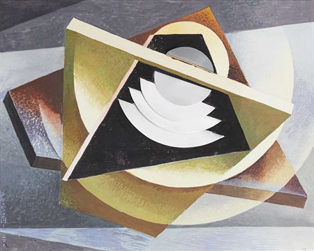 Alessandro Bruschetti 1910 - 1980 Senza titolo, 1971 Tempera e alluminio su...