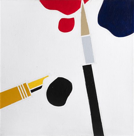 Emilio Tadini 1927 - 2002 Testo, 1976 Acrilico su tela riportato su tavola...