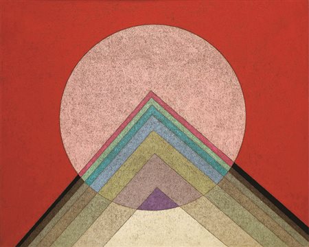 Eugenio Carmi 1920 - 2016 Convergenza, 1984 Acrilico su tela H120 x L150 cm...