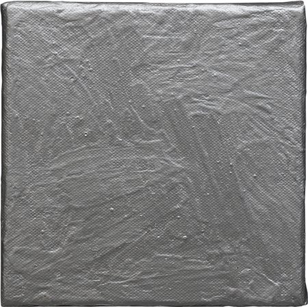 Bernard Aubertin 1934 - 2015 Monocromo argento, 2010 Pittura su tela H18 x...