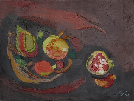 Attilio Alfieri 1904 - 1992 Cestino, 1970 Olio su tela H30 x L40 cm (11.81 x...