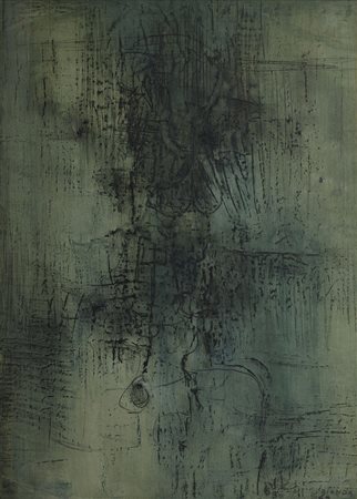 Mario Bionda 1913 - 1985 Senza titolo, 1964 Frottage H77 x L55 cm (30.31 x...