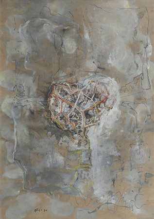 Giancarlo Ossola 1935 - 2015 Composizione, 1970 Tecnica mista su carta...