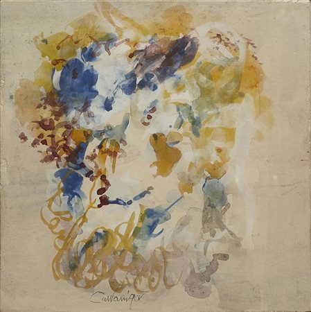 Giancarlo Cazzaniga 1930 - 2013 Senza titolo, Anni '90 Tecnica mista su carta...