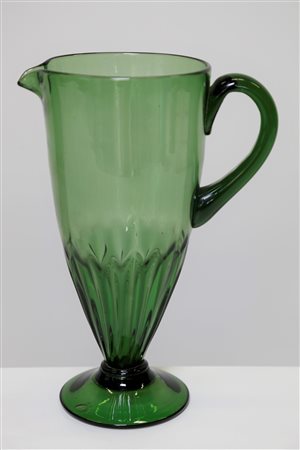 VETRO DI EMPOLI Brocca. Vetro. Cm 20,50 x 28,50 x 20,50. Brocca verde con...