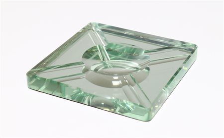 FONTANA ARTE Posacenere. Cristallo. Cm 15,00 x 2,00 x 15,00. Cristallo, anni...