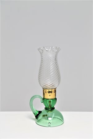 BAROVIER & TOSO Lampada da tavolo. Vetro di Murano. Cm 13,00 x 35,00 x 16,00....